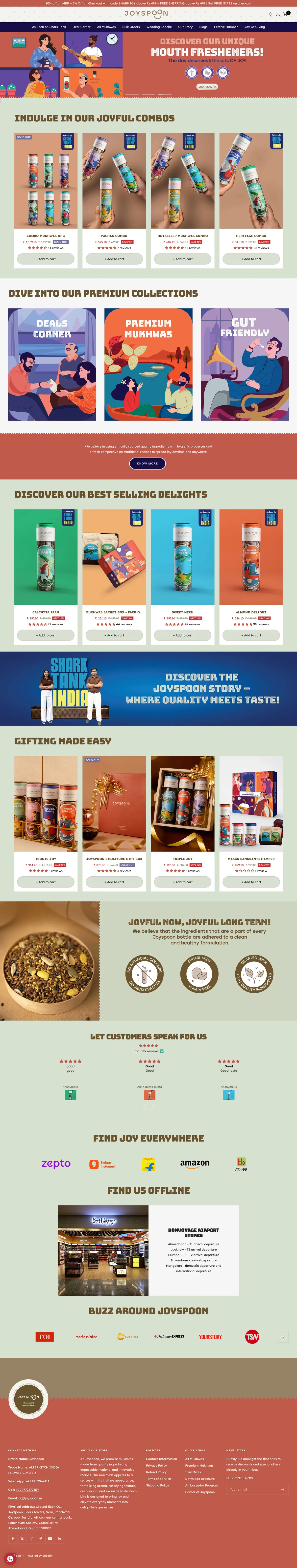 Joyspoon Custom High-Converting Shopify Storefront Coded by Debraj Roy