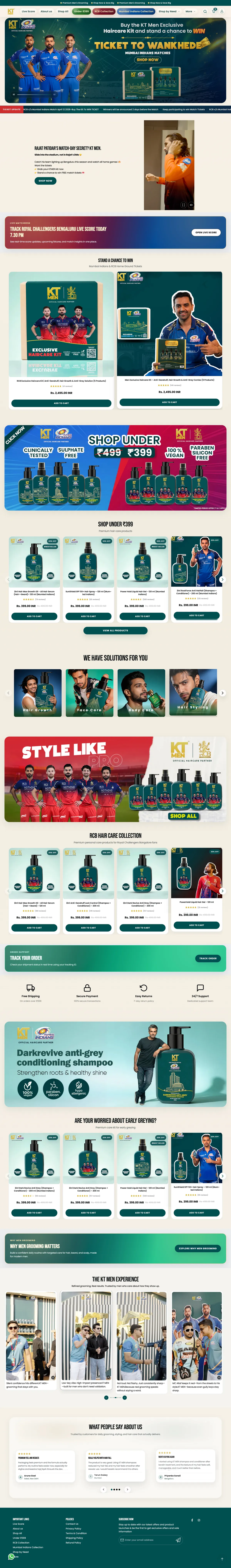 KT Men Custom High-Converting Shopify Storefront Coded by Debraj Roy
