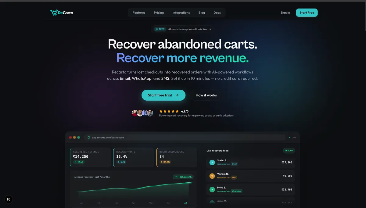 Recarto (AI SaaS)
