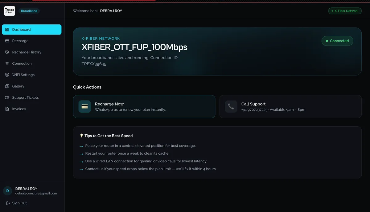 Broadband ISP Dashboard
